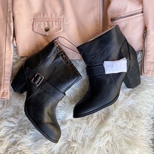 Forever 21 moto booties with buckle